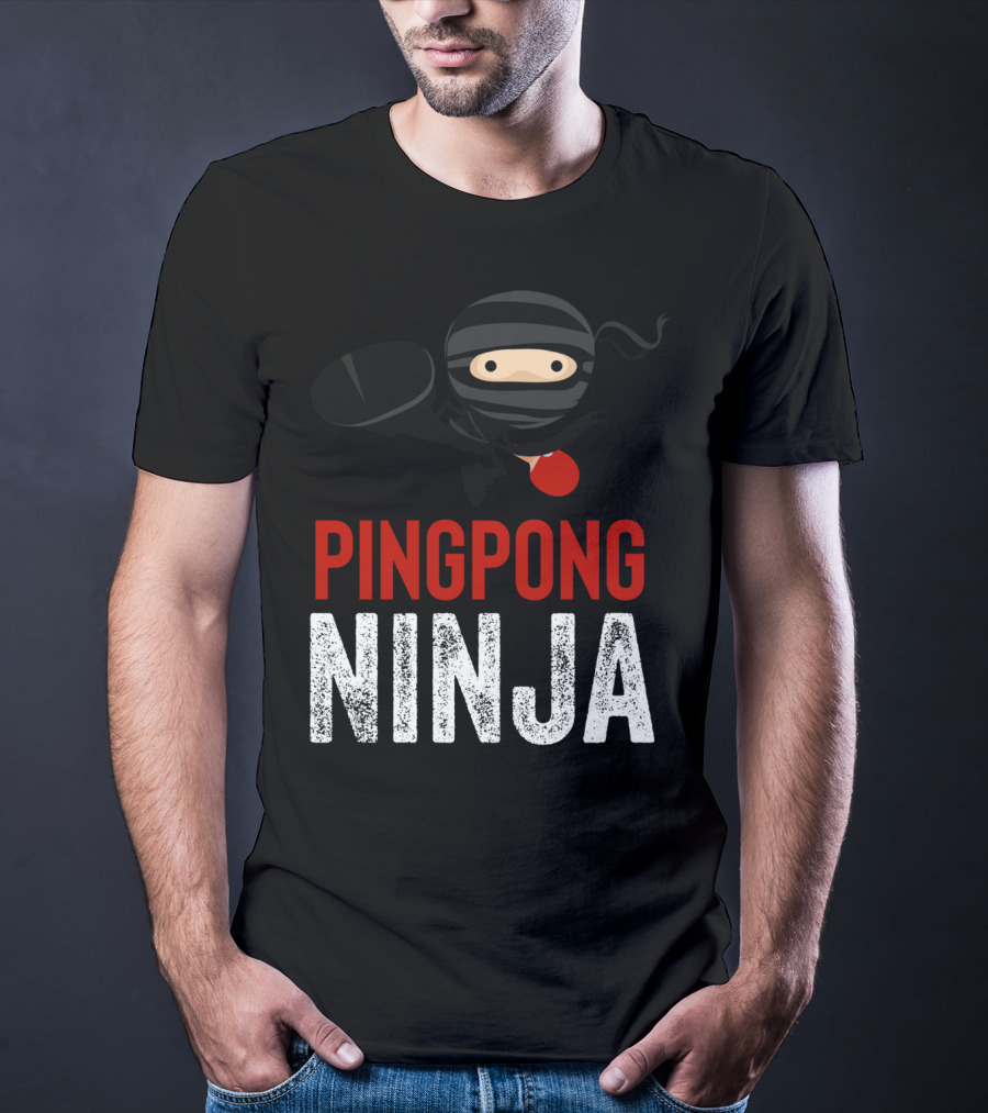 Ping Pong Ninja Table Tennis Stealth Master Player T-Shirt