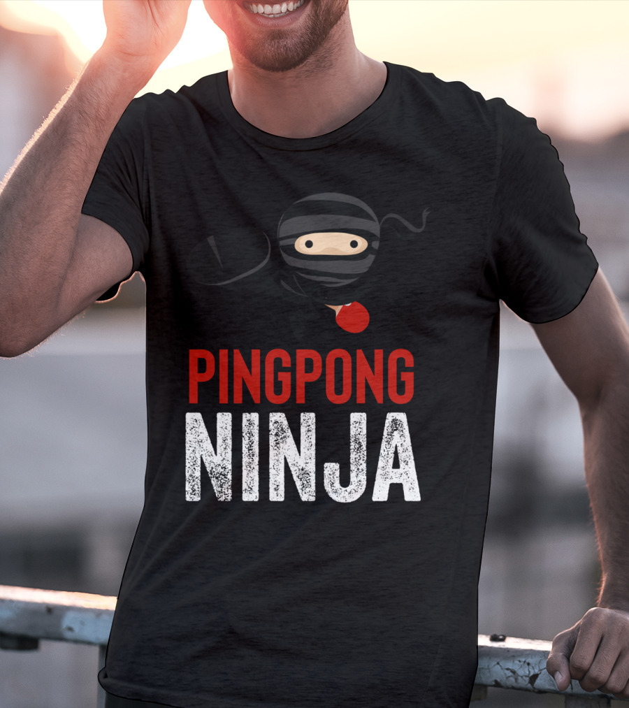 Ping Pong Ninja Table Tennis Stealth Master Player T-Shirt