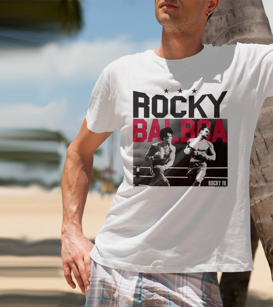 Rocky Balboa And Ivan Drago Fight Scene From Rocky IV Classic Look 30181 T-Shirt