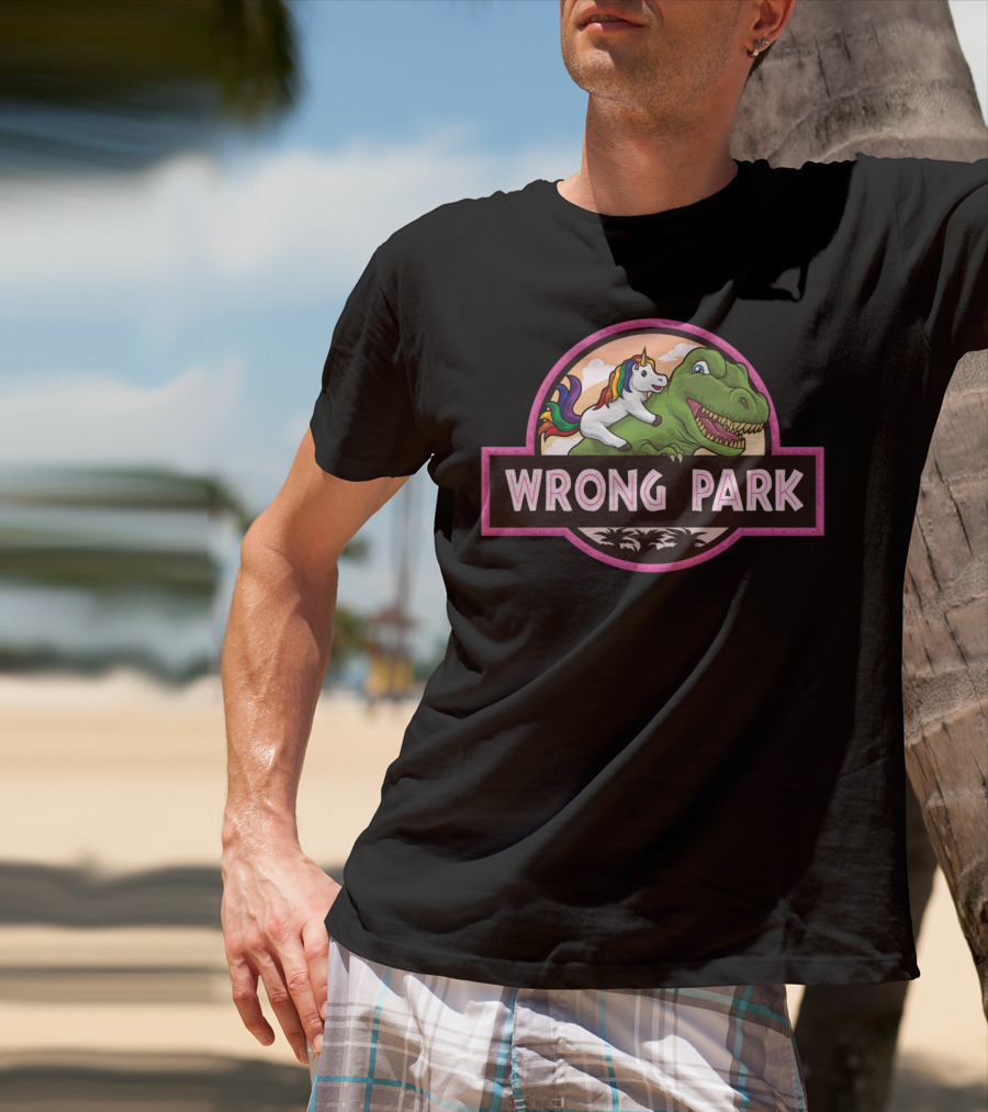 Wrong Park Unicorn Rides Trex Mythical Adventure T-Shirt