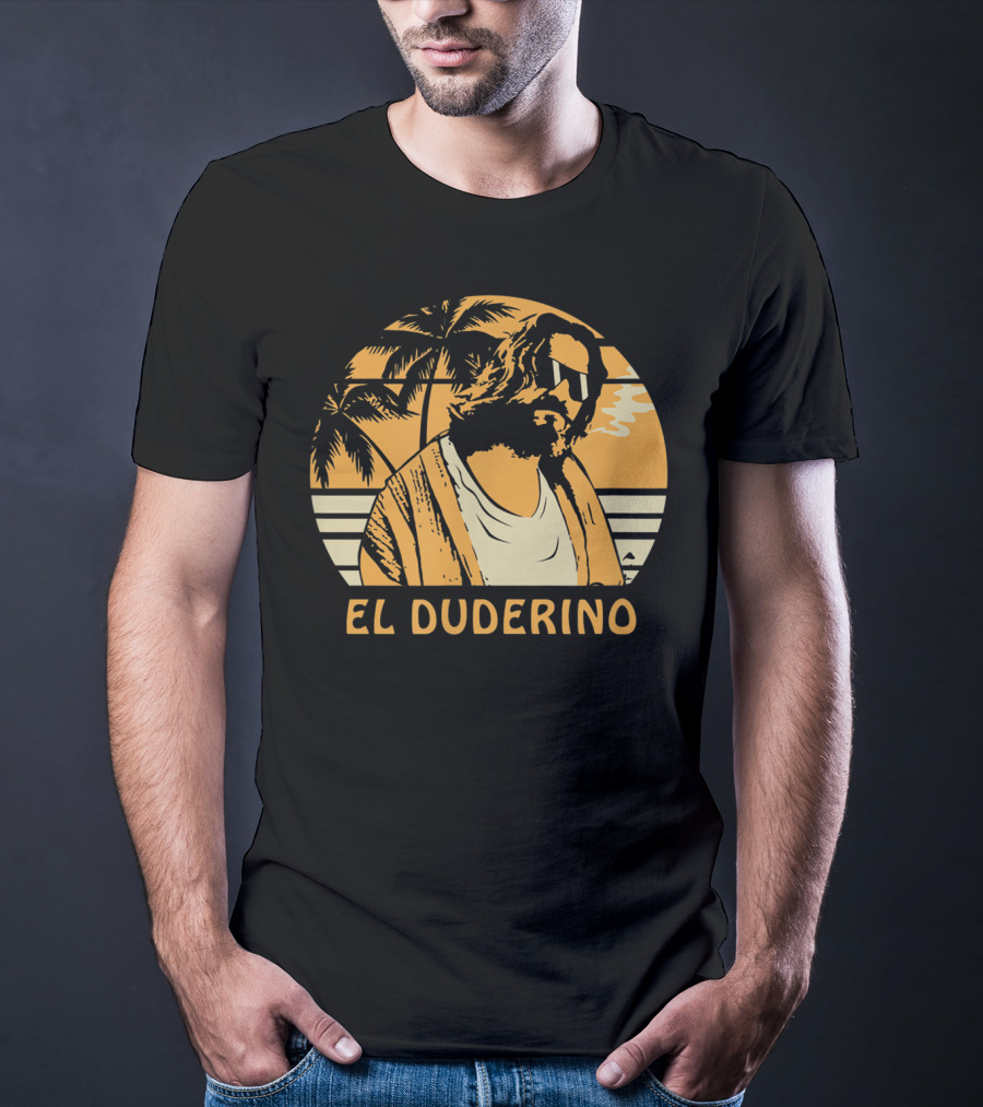 El Duderino Classic Vintage Movie Tropical Sunset Palm Trees T-Shirt