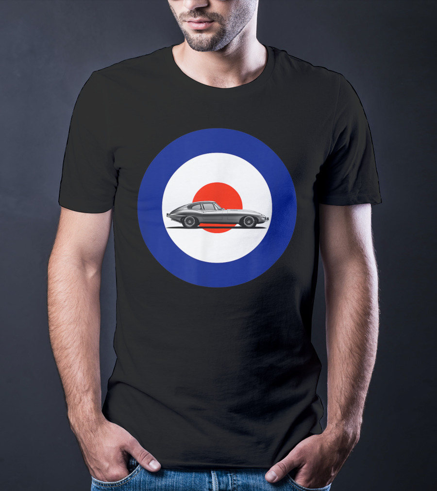 Etype Jaguar On RAF Roundel Classic Car T-Shirt