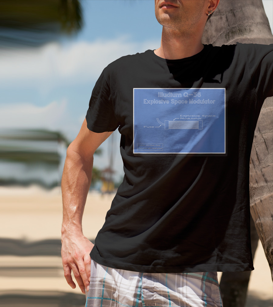 Illudium Q-36 Explosive Space Modulator Blueprint Marvin Plan T-Shirt