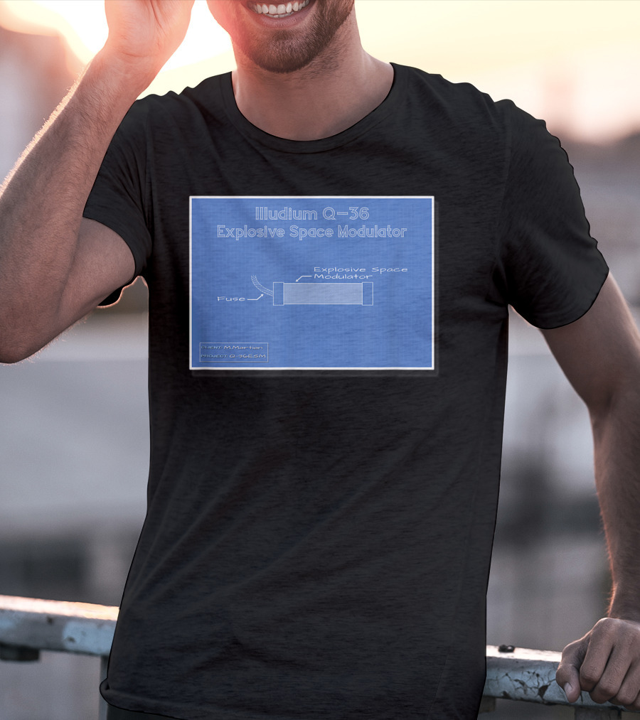 Illudium Q-36 Explosive Space Modulator Blueprint Marvin Plan T-Shirt