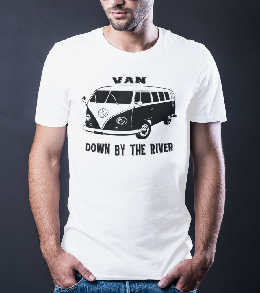 Classic Vintage 1960 Van Microbus Down By The River T-Shirt