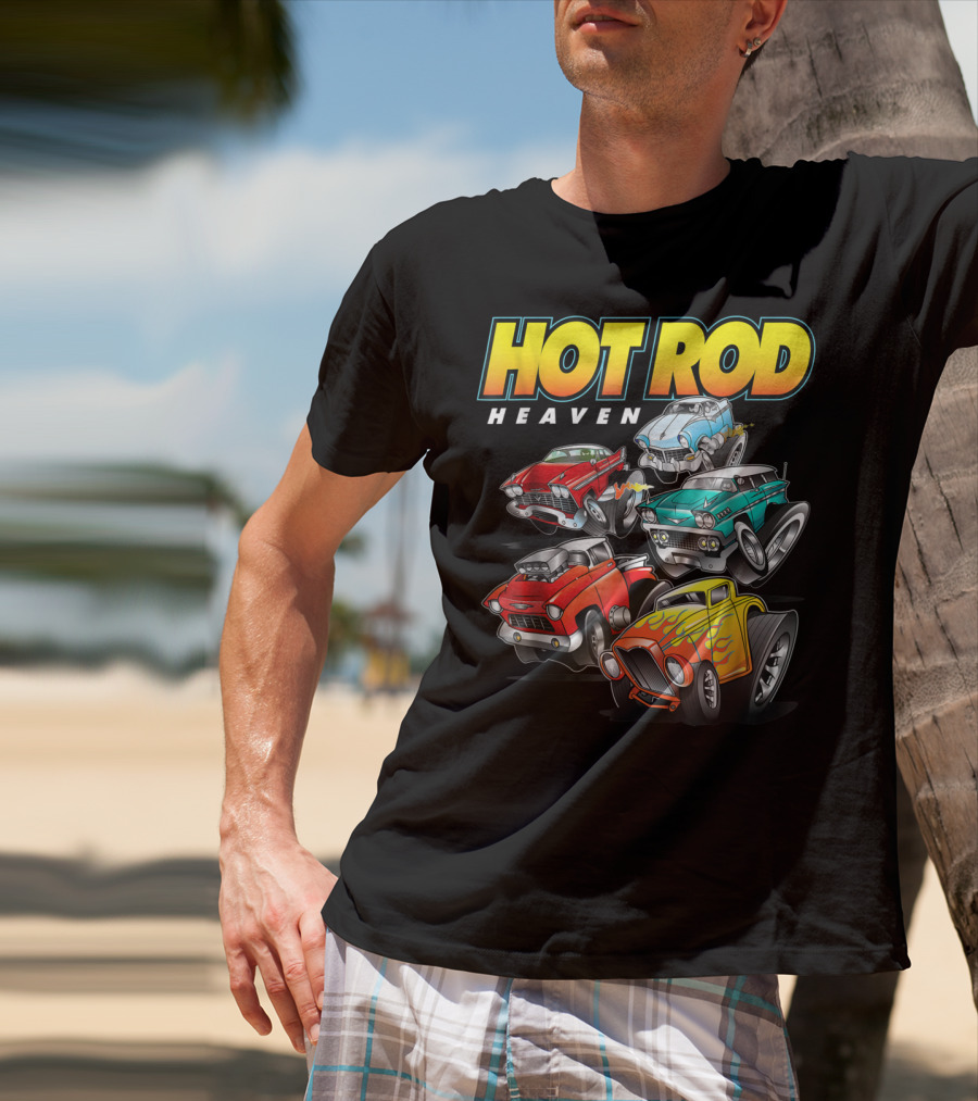 Hot Rod Heaven Classic And Antique Cars Vintage Style Collection T-Shirt