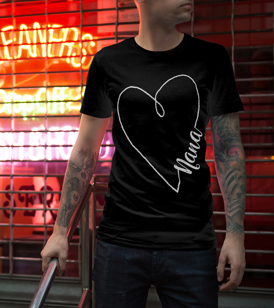Nana Heart Outline T-Shirt