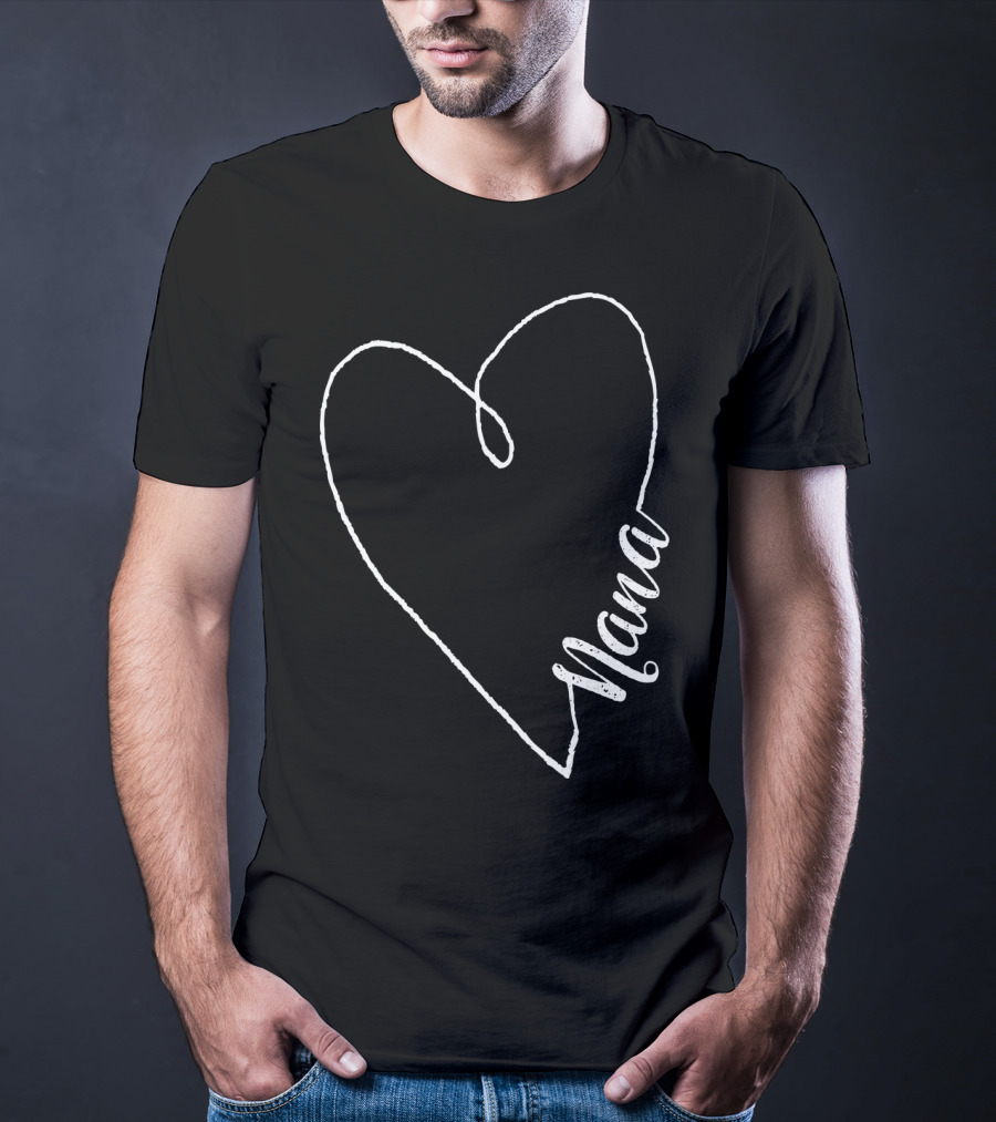 Nana Heart Outline T-Shirt
