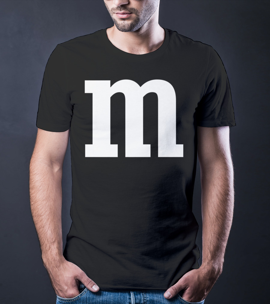Lower Case Alphabet M Bold Typography T-Shirt