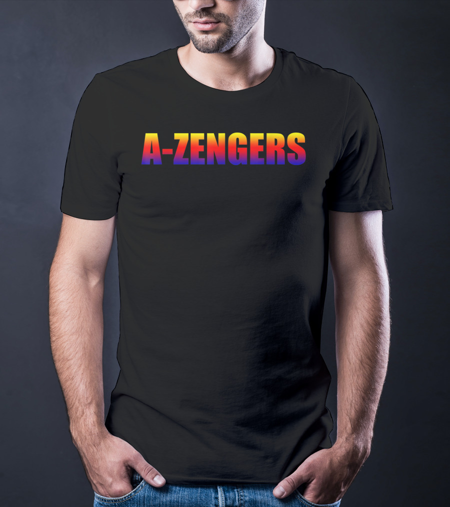 A-Zengers Marvel Parody Avengers Text T-Shirt
