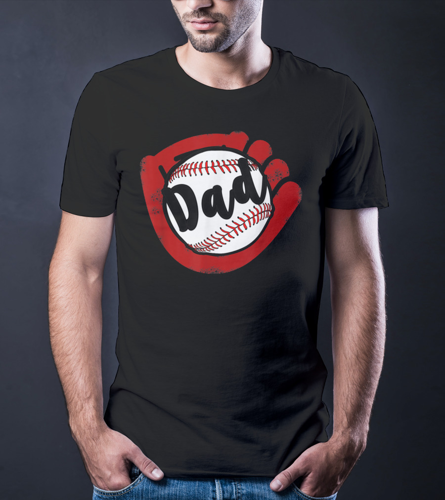 Dad Baseball Softball Glove T-Shirt