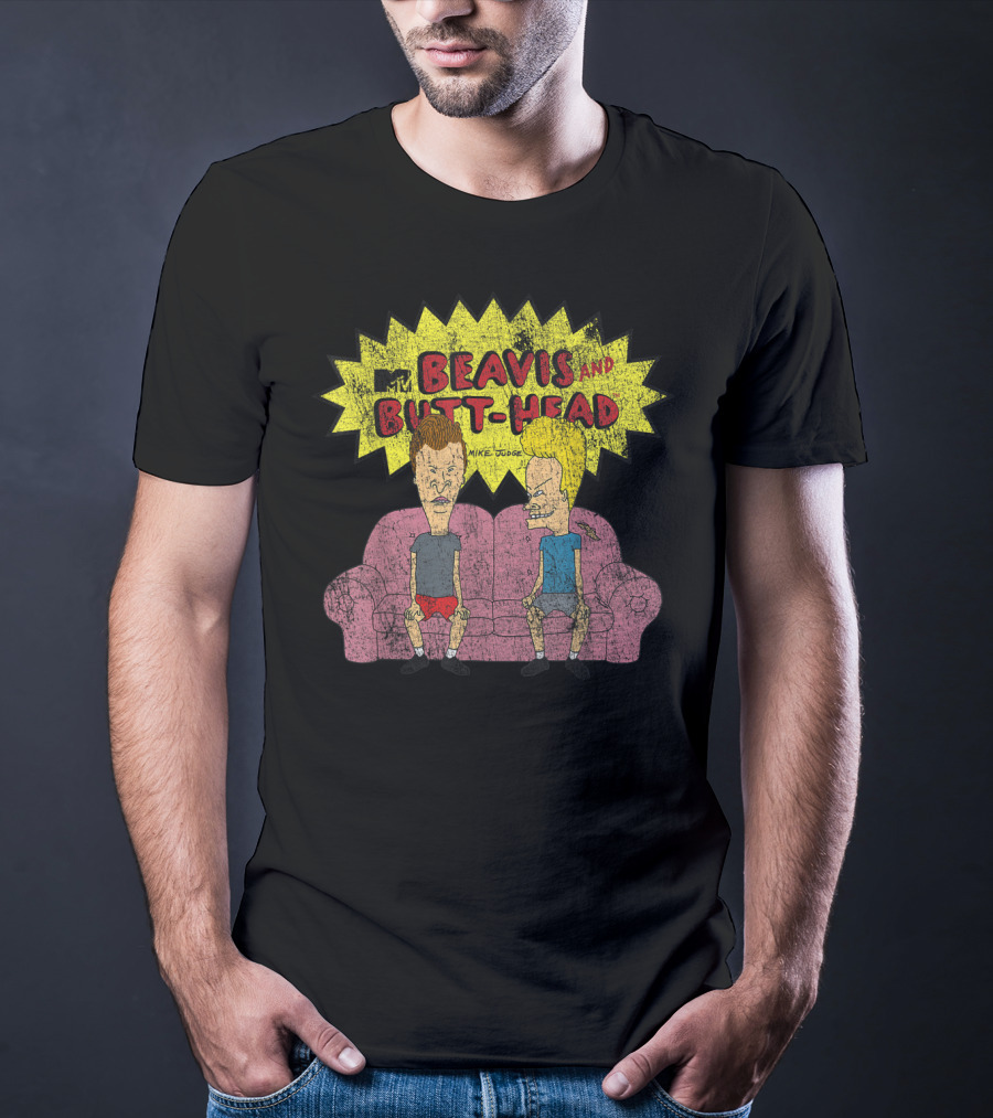 MTV Beavis And Butt-Head Mike Judge Distressed Couch T-Shirt