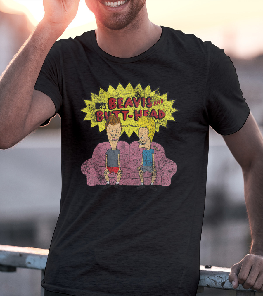 MTV Beavis And Butt-Head Mike Judge Distressed Couch T-Shirt