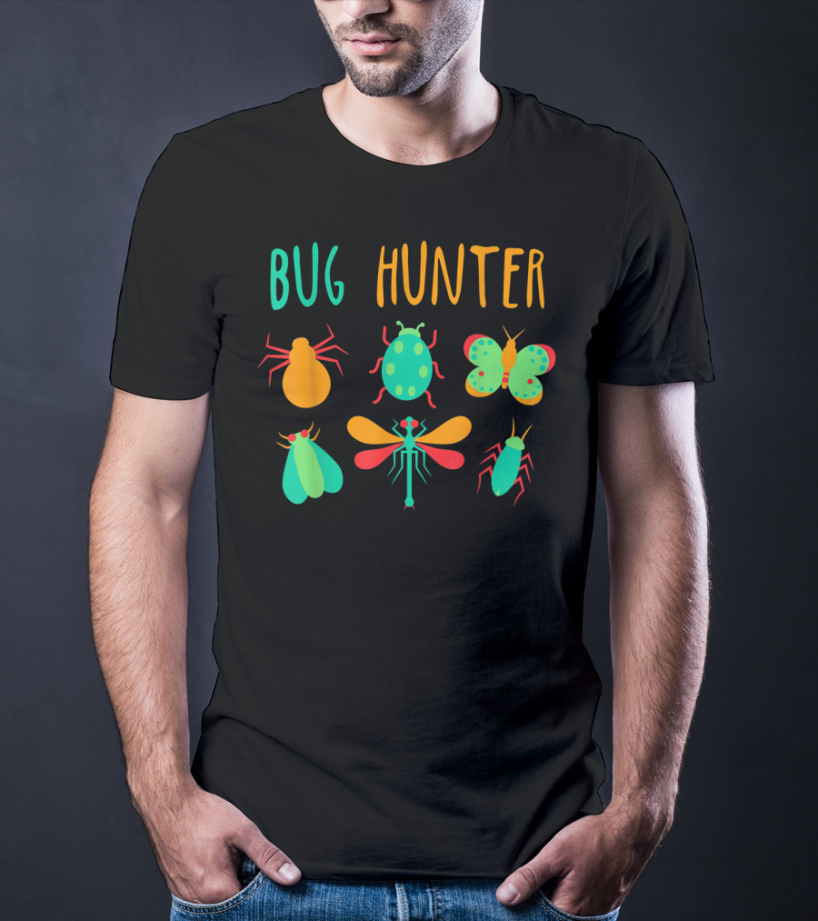 Bug Hunter Insect Lover Bo Colorful Beetle Butterfly Fly Dragonfly Insects T-Shirt