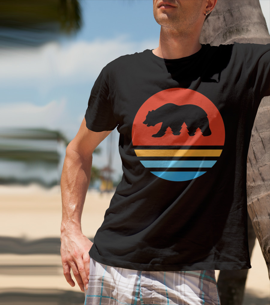 California Bear Sunset Stripes T-Shirt