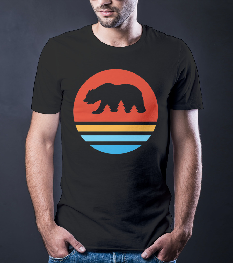 California Bear Sunset Stripes T-Shirt