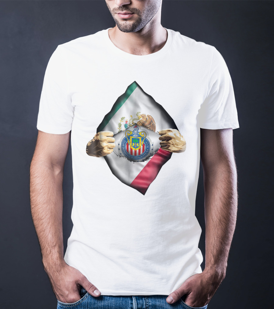 Chivas Guadalajara Heartbeat Love Mexican Flag Funny Fan T-Shirt