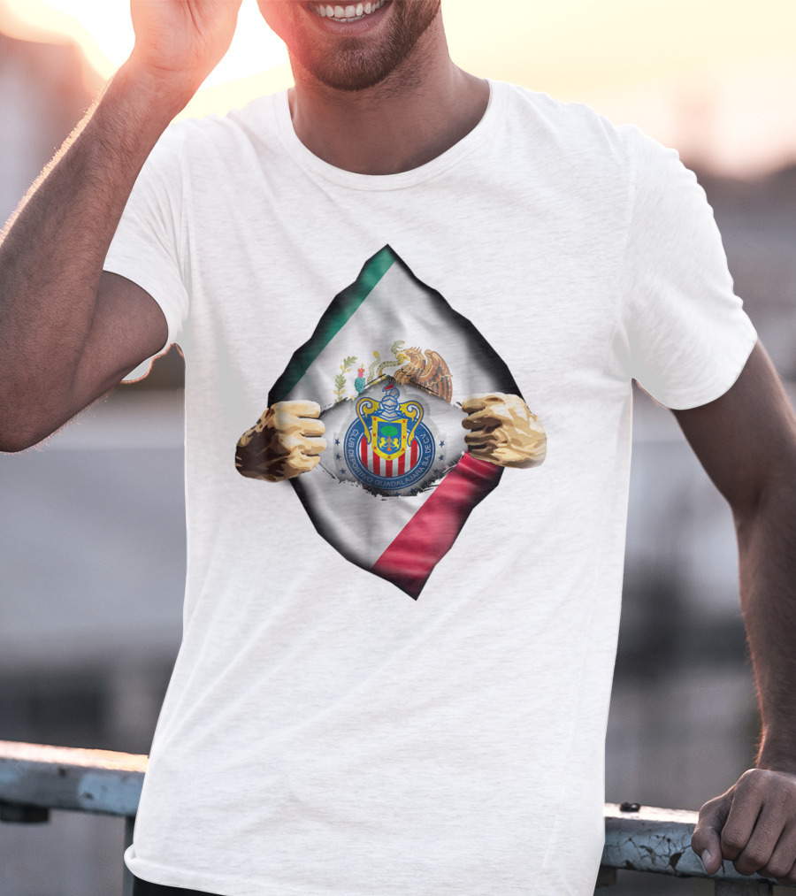 Chivas Guadalajara Heartbeat Love Mexican Flag Funny Fan T-Shirt