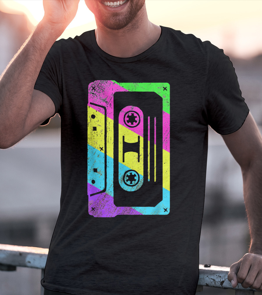 Retro Rainbow Cassette Tape Costume T-Shirt