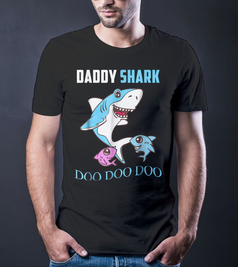 Daddy Shark Doo Doo Doo Adult Father Family Matching T-Shirt