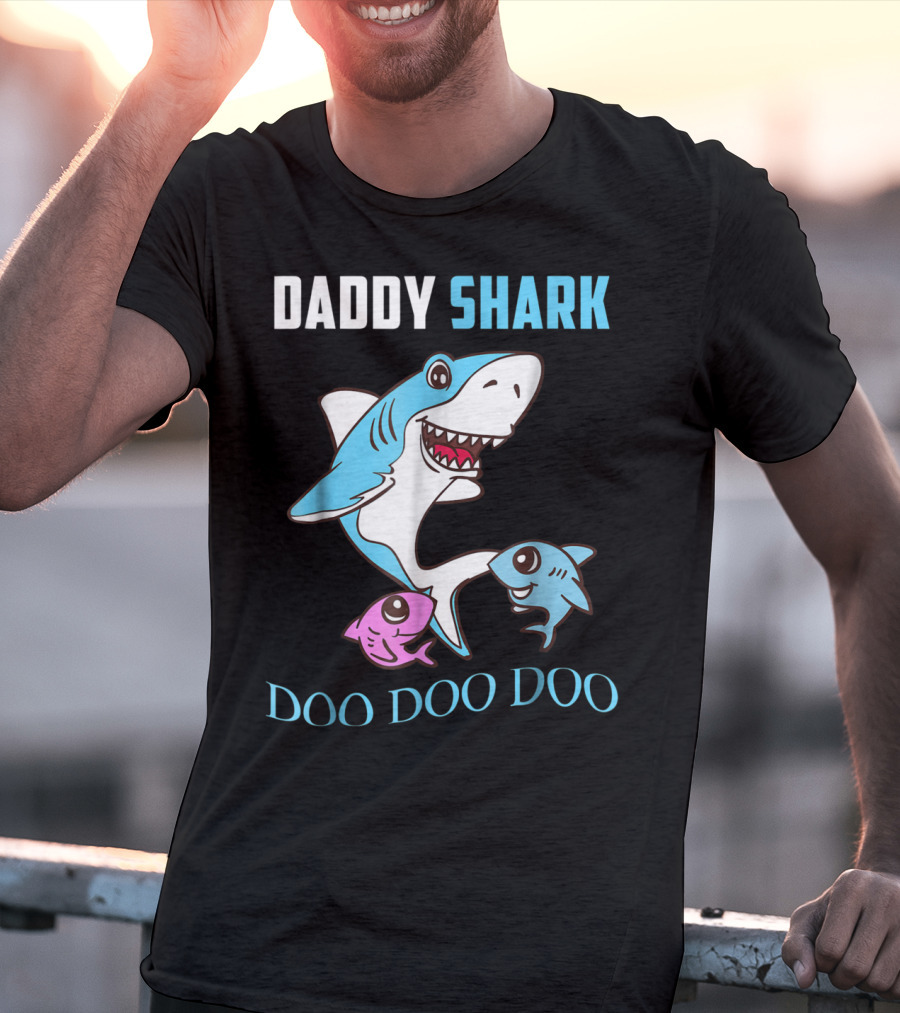 Daddy Shark Doo Doo Doo Adult Father Family Matching T-Shirt