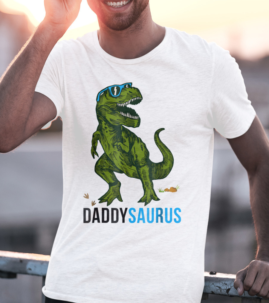 Daddysaurus Rex Dinosaur Dad Fathers Day Fun T-Shirt