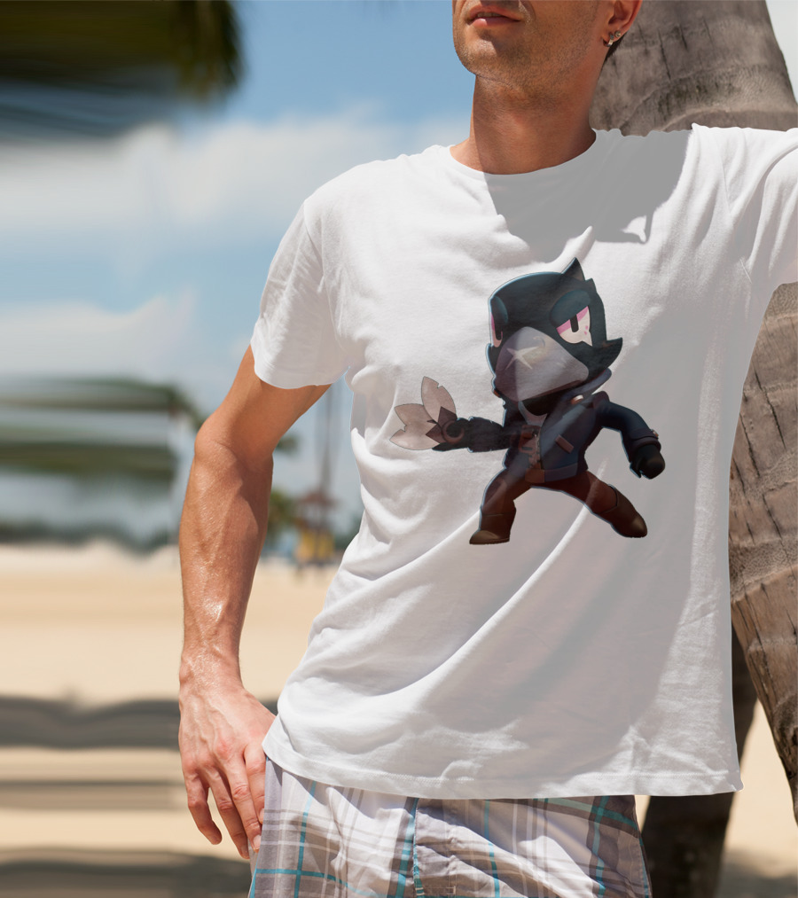 Crow Brawl Stars Kid Gamer Character T-Shirt
