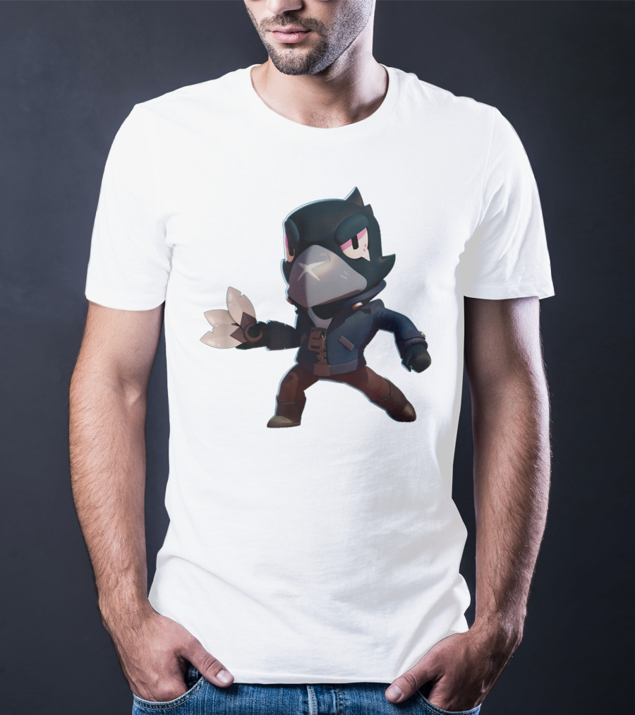 Crow Brawl Stars Kid Gamer Character T-Shirt
