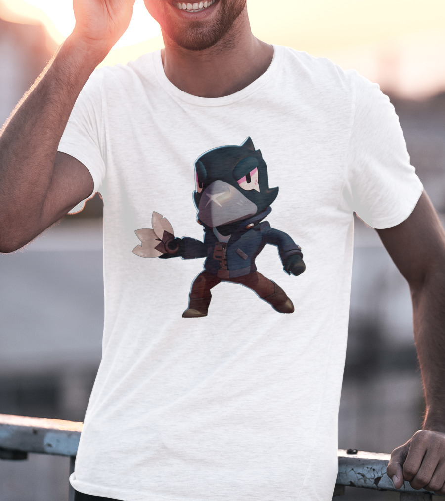 Crow Brawl Stars Kid Gamer Character T-Shirt