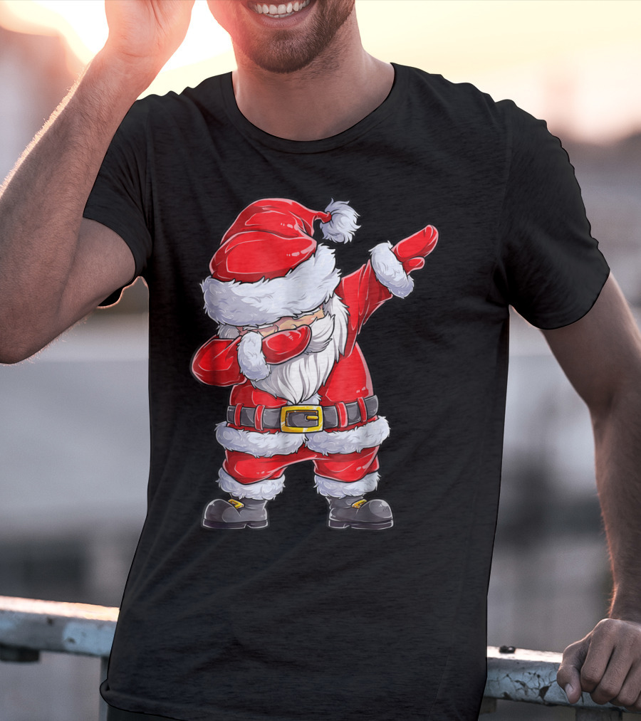 Dabbing Santa Christmas Boys Holiday Dance T-Shirt