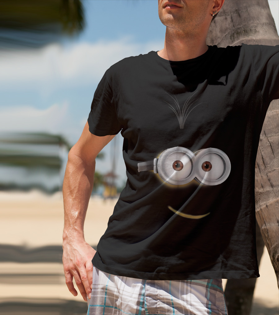 Despicable Me Minions Kevin Face Smile Eyes Goggles Hair T-Shirt