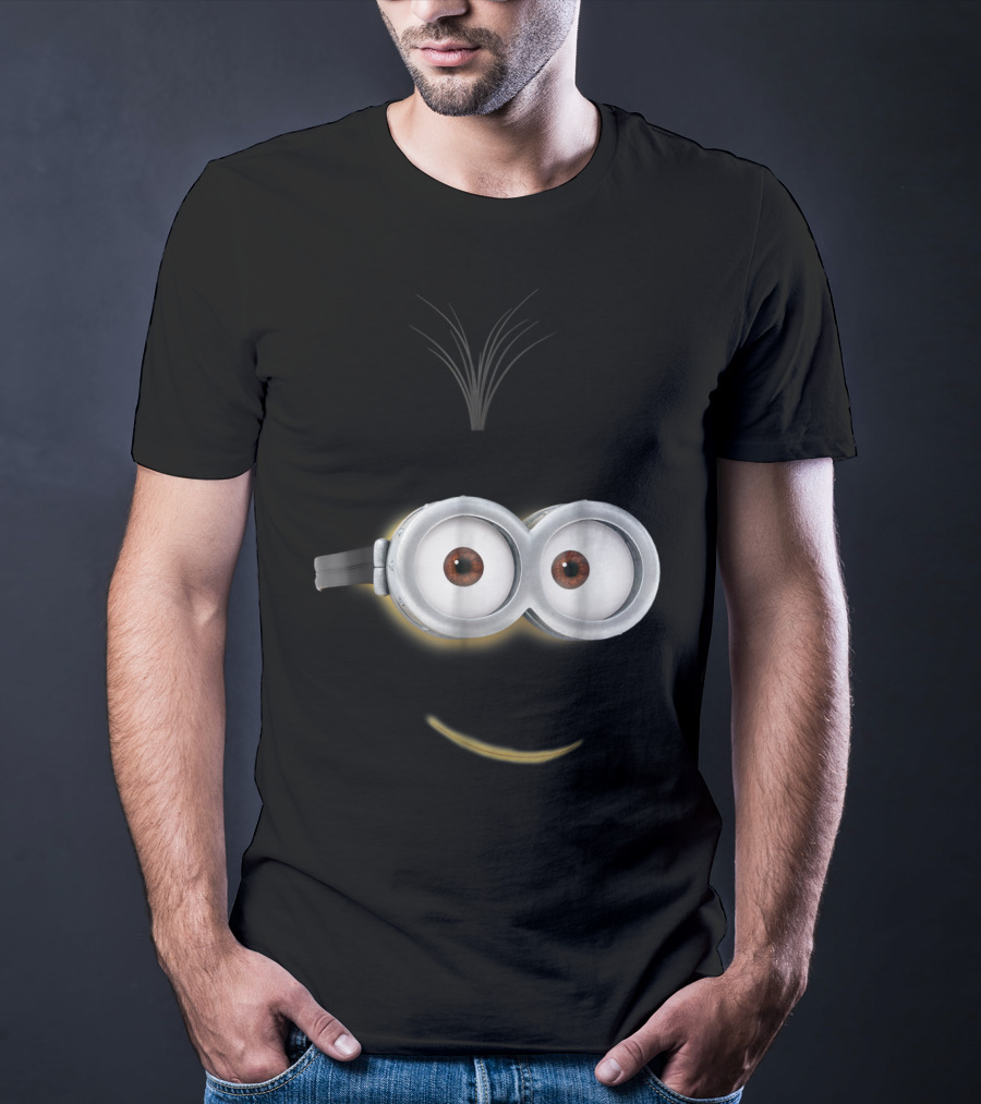 Despicable Me Minions Kevin Face Smile Eyes Goggles Hair T-Shirt