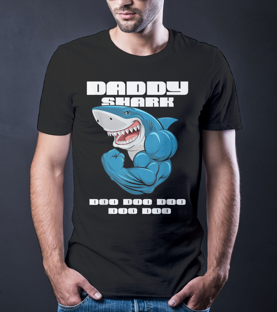 Daddy Shark Doo Doo Doo Doo Matching Family Shark T-Shirt