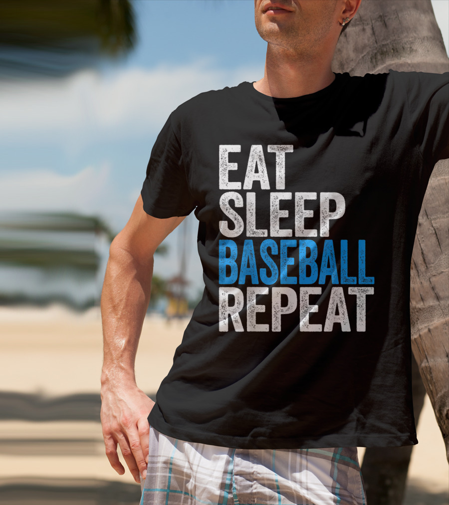 Eat Sleep Baseball Repeat Classic Sports Routine T-Shirt