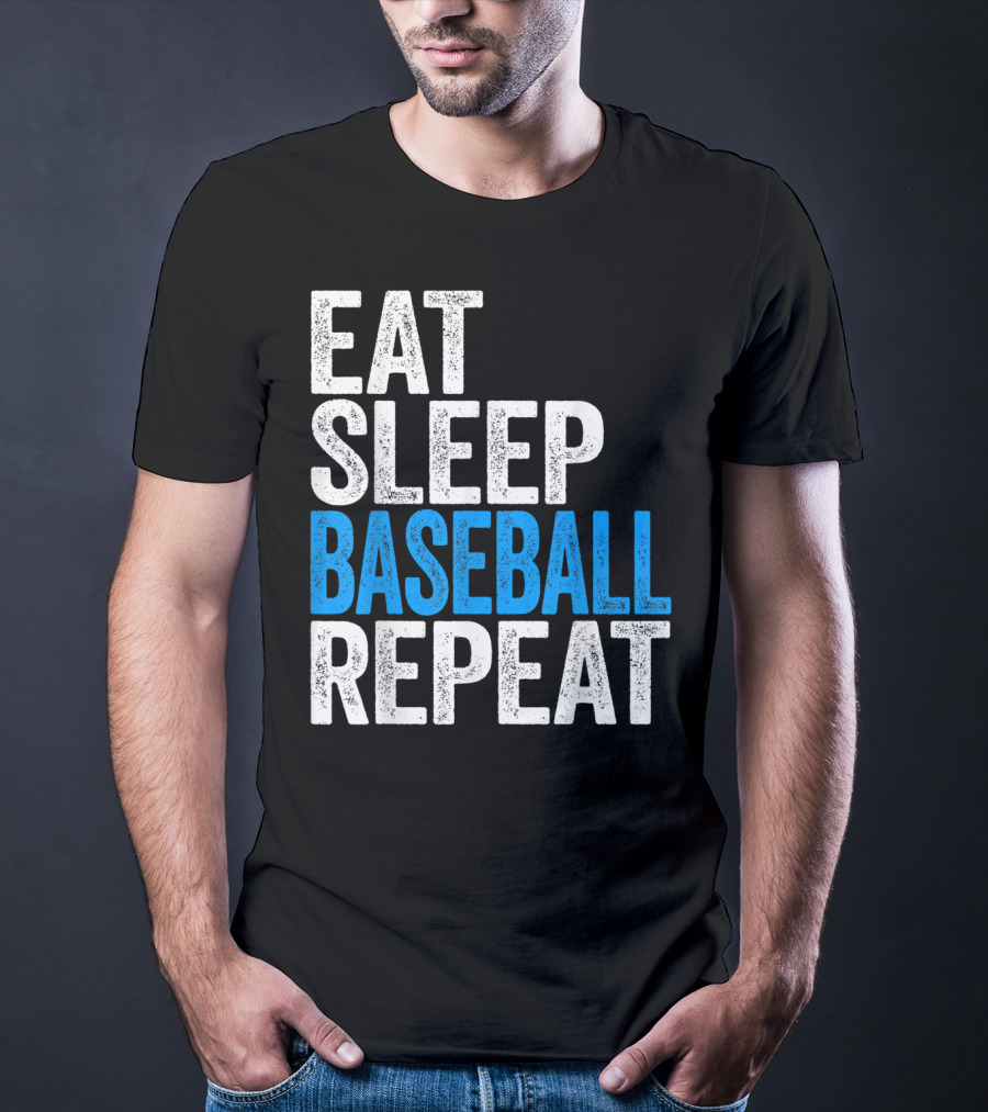 Eat Sleep Baseball Repeat Classic Sports Routine T-Shirt