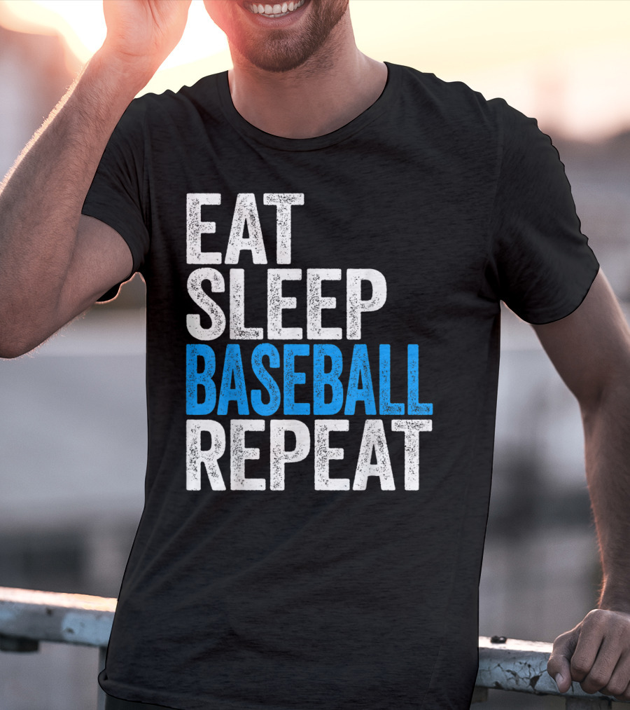 Eat Sleep Baseball Repeat Classic Sports Routine T-Shirt