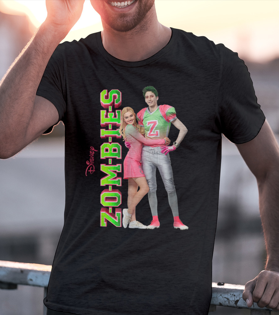 Disney Zombies Zed And Addison Cheerleader And Football Player T-Shirt