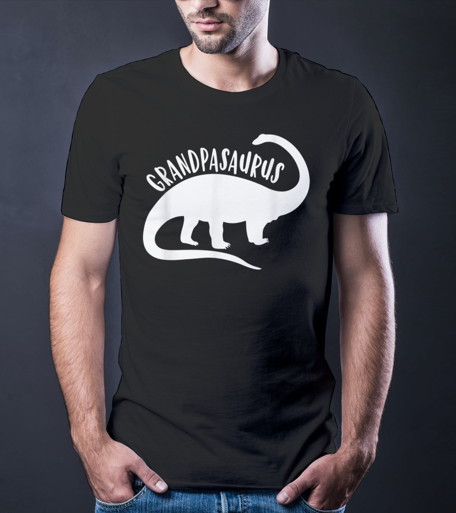 Grandpasaurus Dad Promoted To Dino Grandpa Dinosaur T-Shirt