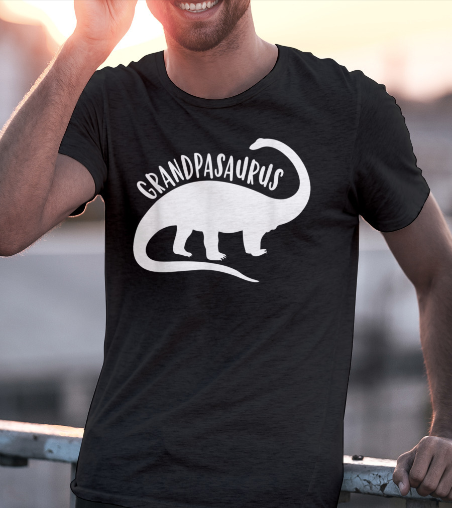 Grandpasaurus Dad Promoted To Dino Grandpa Dinosaur T-Shirt