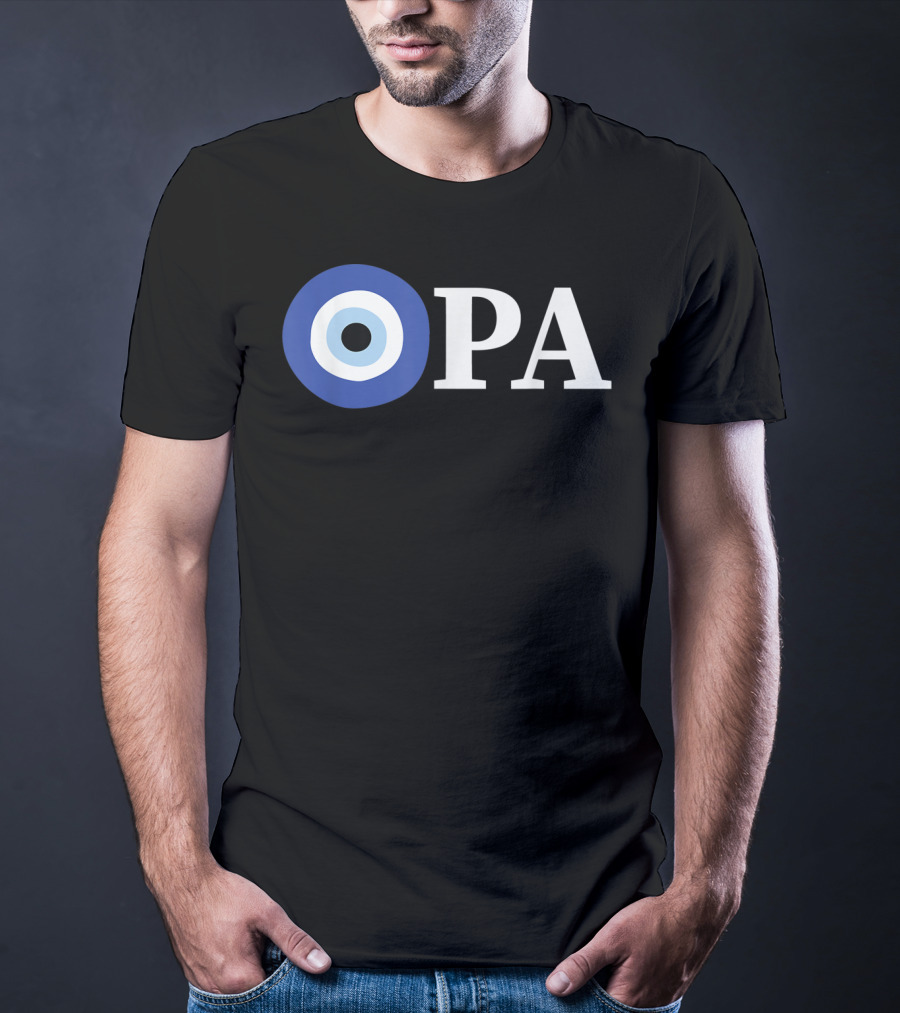 OPA Greek Pride Evil Eye T-Shirt