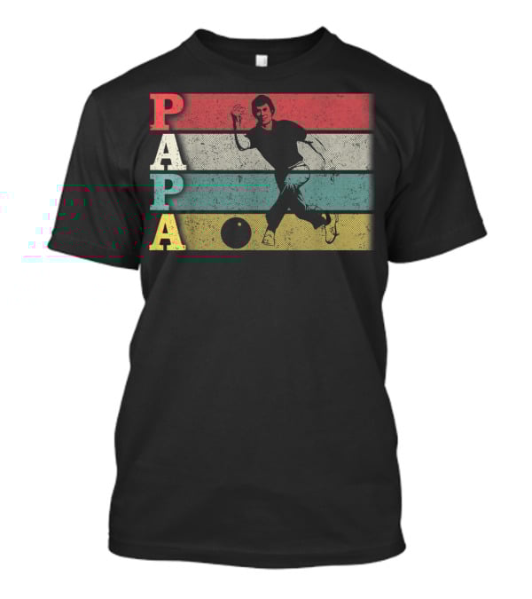 Papa Vintage Bowling Funny DadFather's T-Shirt