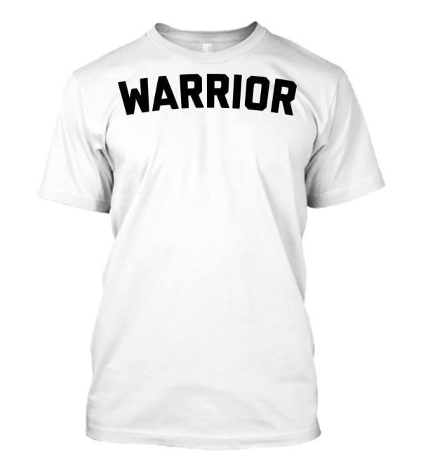 Warrior Black Bold Typography T-Shirt
