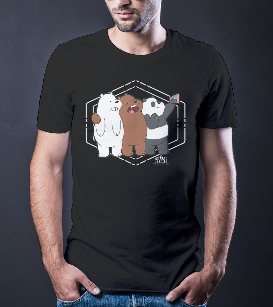We Bare Bears Cartoon Network Bears Taking Selfie T-Shirt