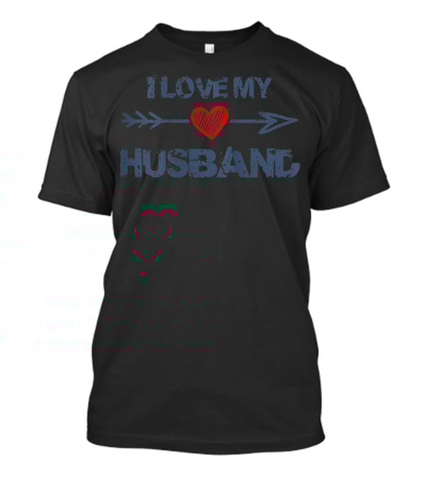 I Love My Husband Vintage Heart Arrow Red T-Shirt