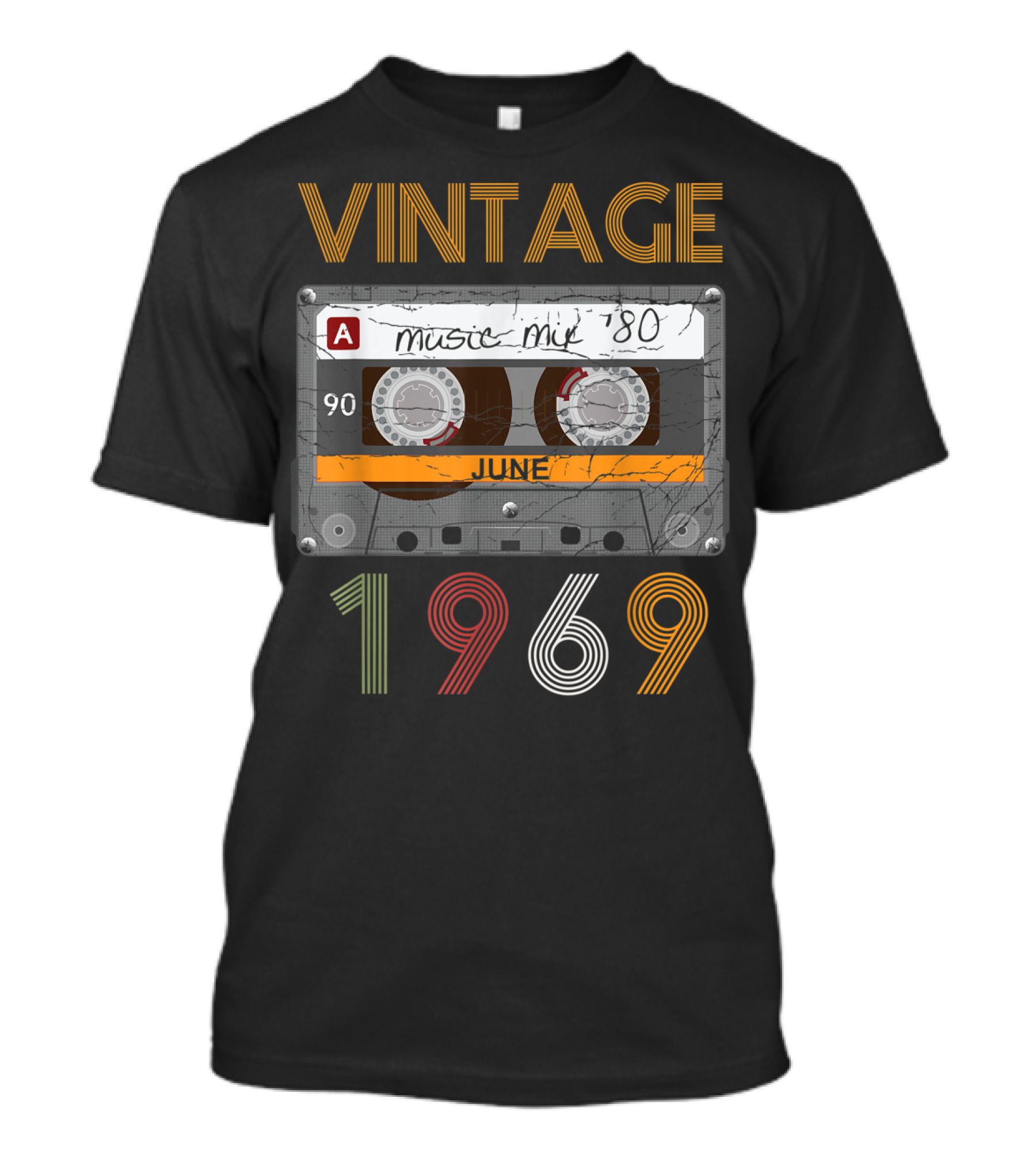 Vintage Music Mix Cassette June 1969 T-Shirt