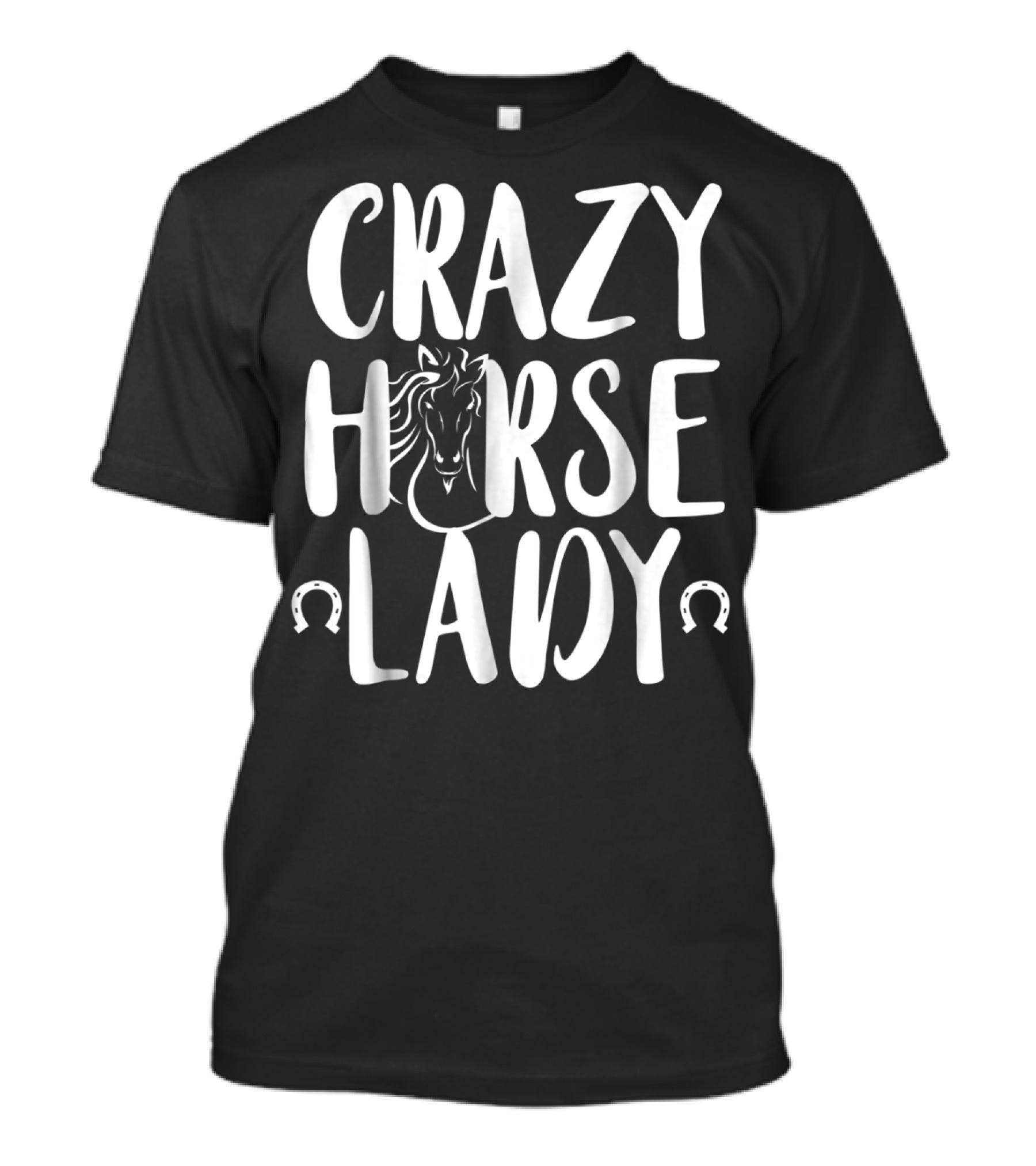 Crazy Horse Lady Horse Lovers Equestrian T-Shirt