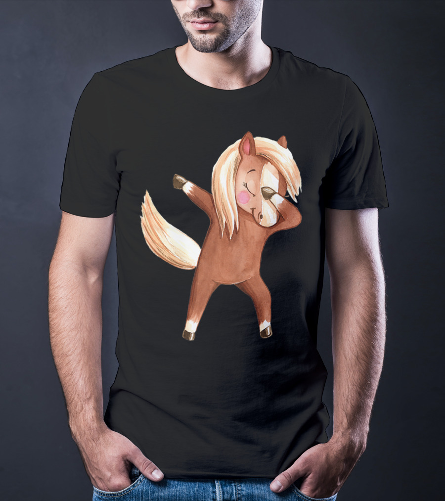 Dabbing Haflinger Horse Brown Pony Dabbing Pose T-Shirt