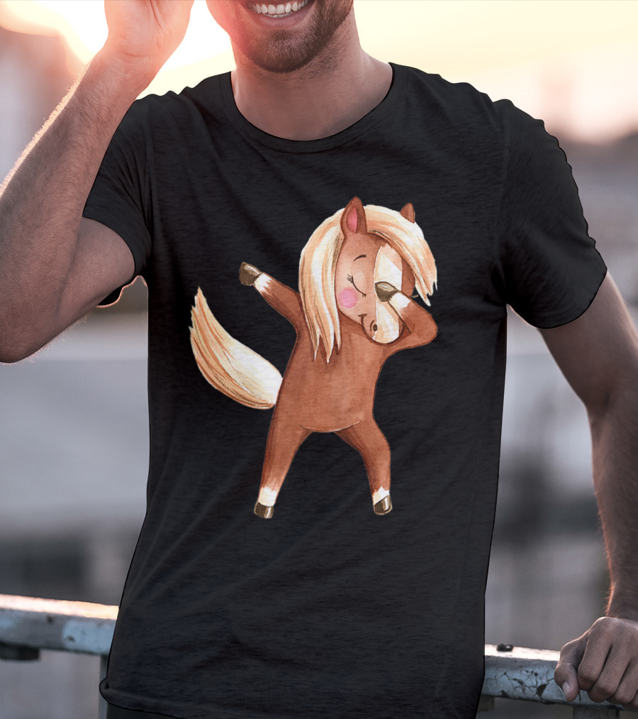 Dabbing Haflinger Horse Brown Pony Dabbing Pose T-Shirt