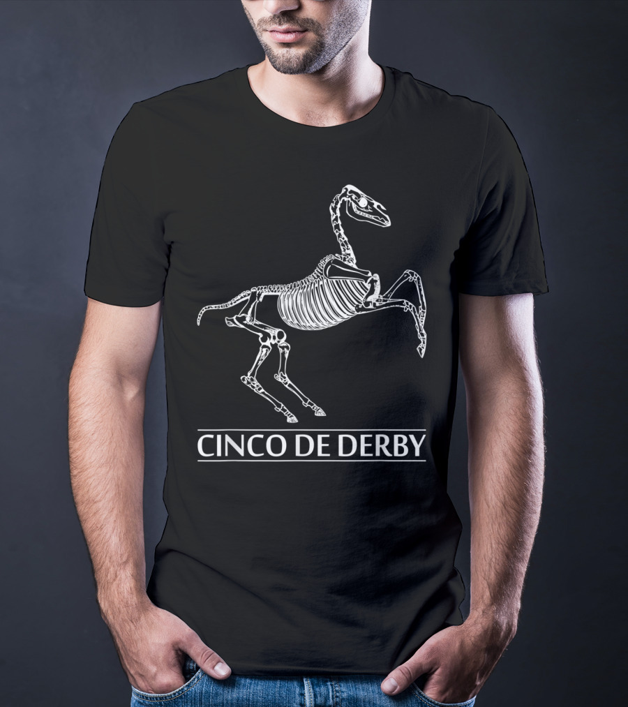 Cinco De Derby Mexican Skeleton Horse T-Shirt