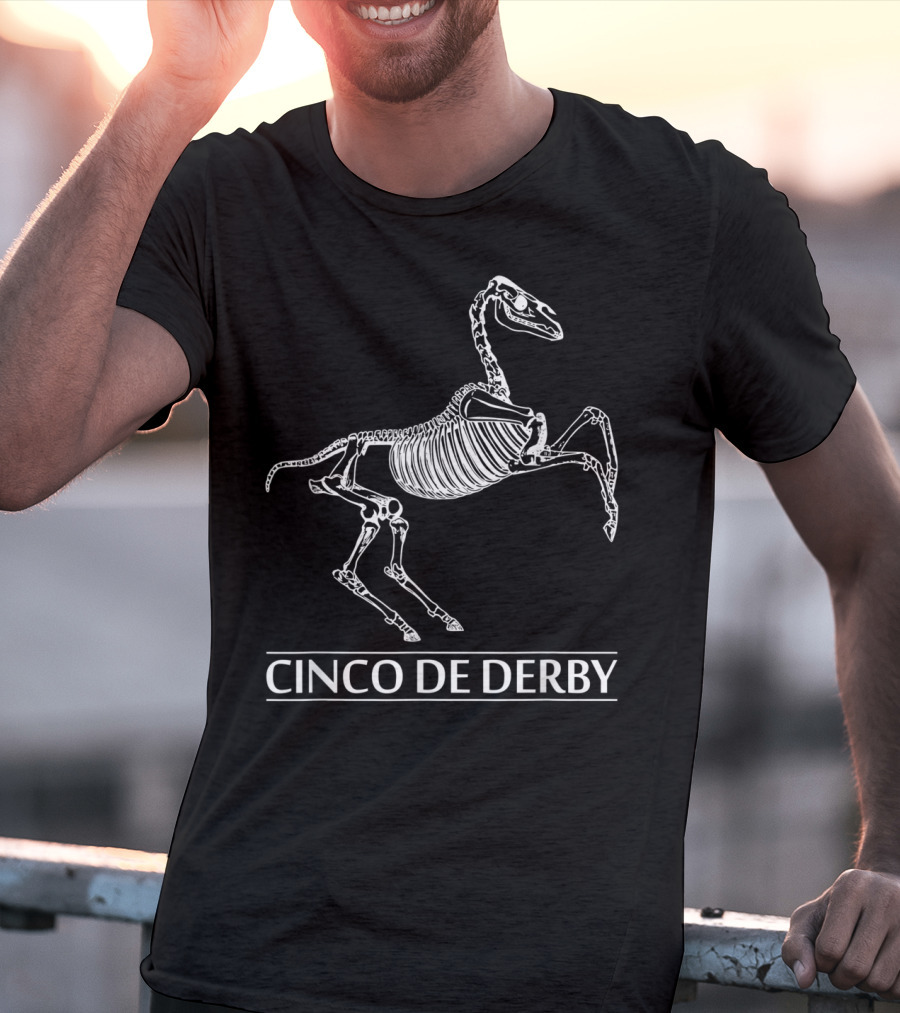 Cinco De Derby Mexican Skeleton Horse T-Shirt